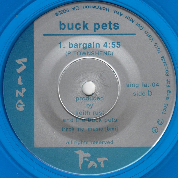 The Buck Pets : Car Chase (7", Single, Blu)