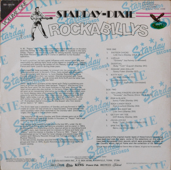 Various : Starday-Dixie Rockabillys Volume One (LP, Comp, RM)