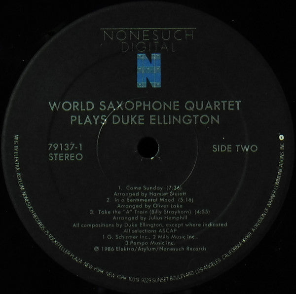 World Saxophone Quartet : Plays Duke Ellington (LP, Album)