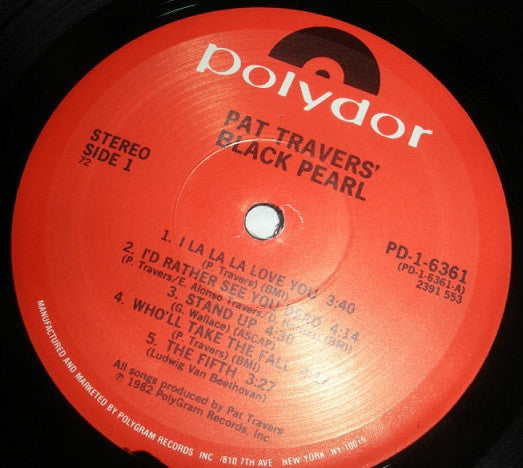 Pat Travers : Black Pearl (LP, Album, 72)
