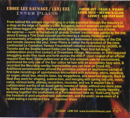 Eddie Lee Sausage / { AN } EeL : Inner Plains (CDr, Album)