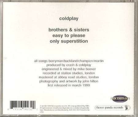 Coldplay : Brothers & Sisters (CD, Maxi, RE)