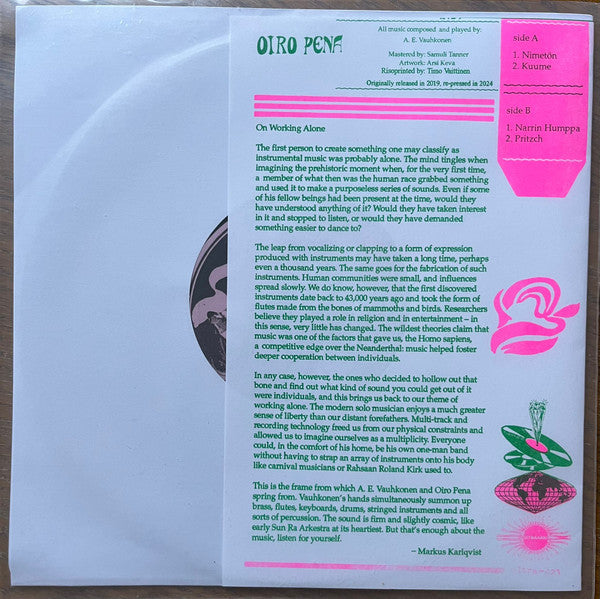 Oiro Pena : Oiro Pena (10", EP, Ltd, RP)