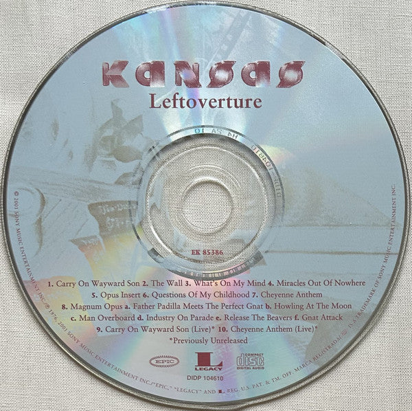 Kansas (2) : Leftoverture (CD, Album, RE, RM)