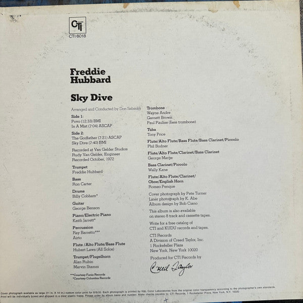 Freddie Hubbard : Sky Dive (LP, Album, Gat)