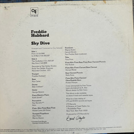 Freddie Hubbard : Sky Dive (LP, Album, Gat)