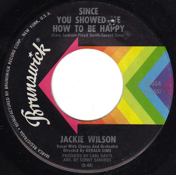 Jackie Wilson : Since You Showed Me How To Be Happy / The Who Who Song (7", Single, ◆Pi)