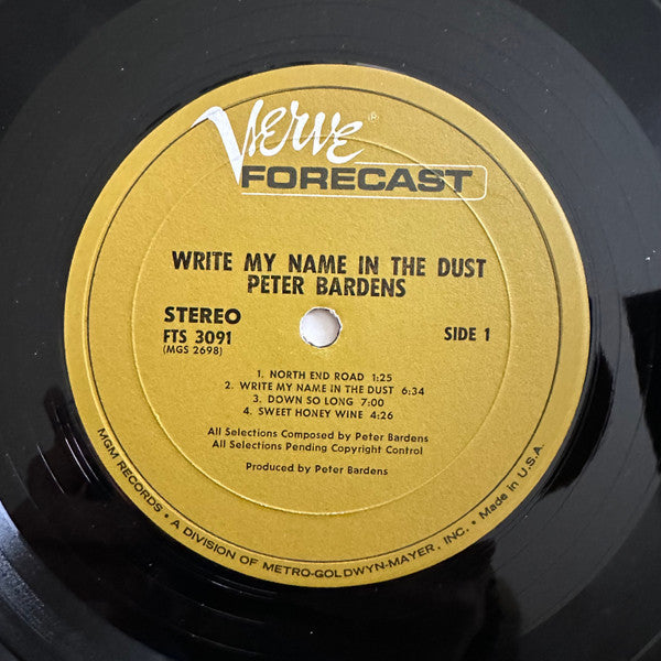Peter Bardens : Write My Name In The Dust (LP, Album)