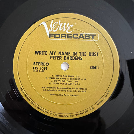 Peter Bardens : Write My Name In The Dust (LP, Album)