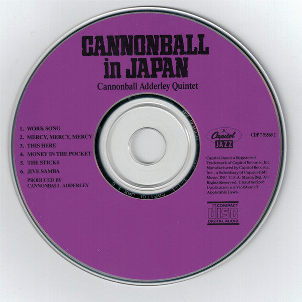 Cannonball Adderley Quintet* : Cannonball In Japan (CD, Album, RE)