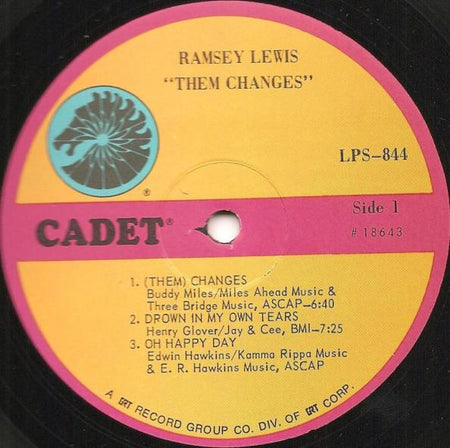 Ramsey Lewis : Them Changes (LP, Album, RE)