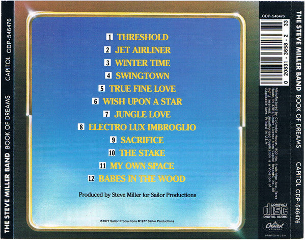 The Steve Miller Band* : Book Of Dreams (CD, Album, Club, RE)