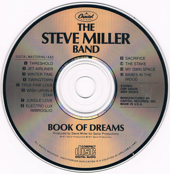 The Steve Miller Band* : Book Of Dreams (CD, Album, Club, RE)