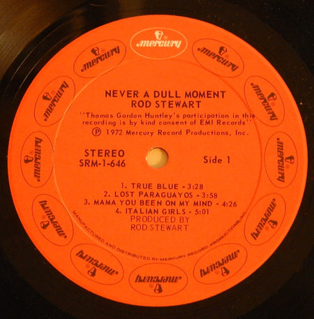 Rod Stewart : Never A Dull Moment (LP, Album, Pre)