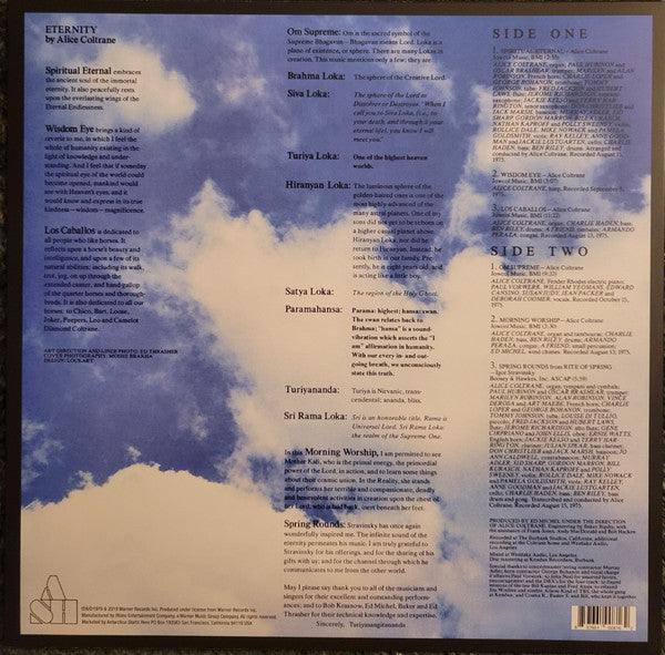 Alice Coltrane : Eternity (LP, Album, RE, RP)