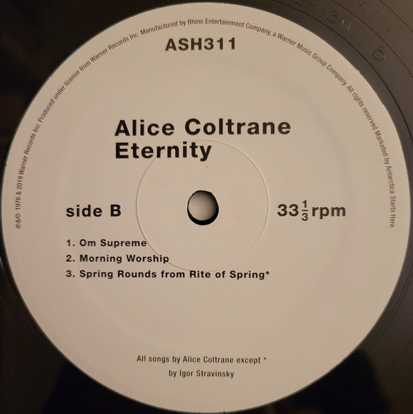 Alice Coltrane : Eternity (LP, Album, RE, RP)