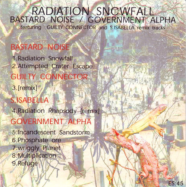 Bastard Noise / Government Alpha featuring Guilty Connector and S.Isabella : Radiation Snowfall (CDr)