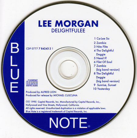Lee Morgan : Delightfulee (CD, Album, RE, RP)