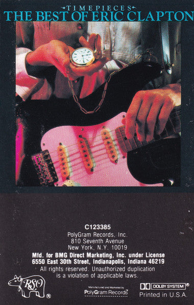 Eric Clapton : Timepieces - The Best Of Eric Clapton (Cass, Comp, Club, BMG)