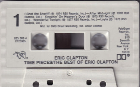 Eric Clapton : Timepieces - The Best Of Eric Clapton (Cass, Comp, Club, BMG)