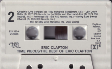 Eric Clapton : Timepieces - The Best Of Eric Clapton (Cass, Comp, Club, BMG)
