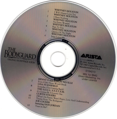 Various : The Bodyguard (Original Soundtrack Album) (CD, Album, Club)