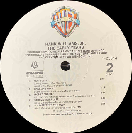 Hank Williams Jr. : The Early Years (2xLP, Comp, All)