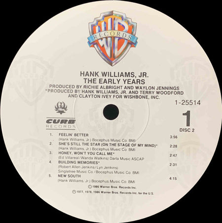 Hank Williams Jr. : The Early Years (2xLP, Comp, All)
