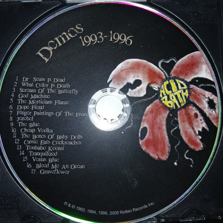 Acid Bath : Demos: 1993-1996 (CD, Comp, RP)