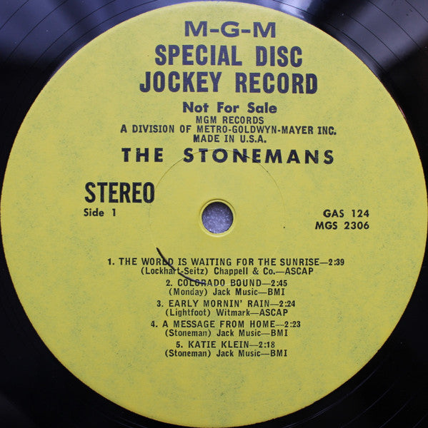The Stonemans : The Stonemans (LP, Comp, Promo)