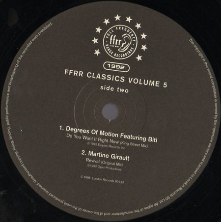 Various : FFRR Classics Volume 5 (12", Num)