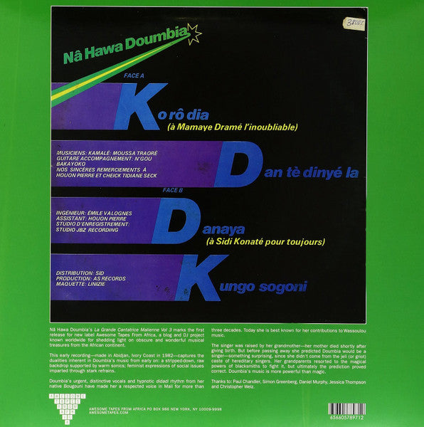 Nahawa Doumbia : La Grande Cantatrice Malienne, Vol. 3 (LP, RE)