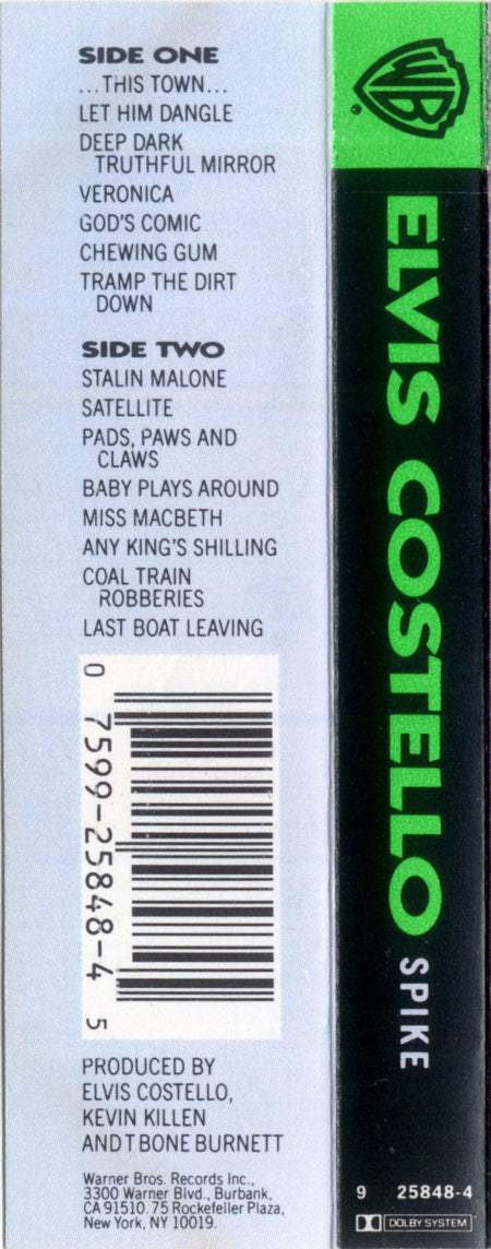 Elvis Costello : Spike (Cass, Album, SR,)