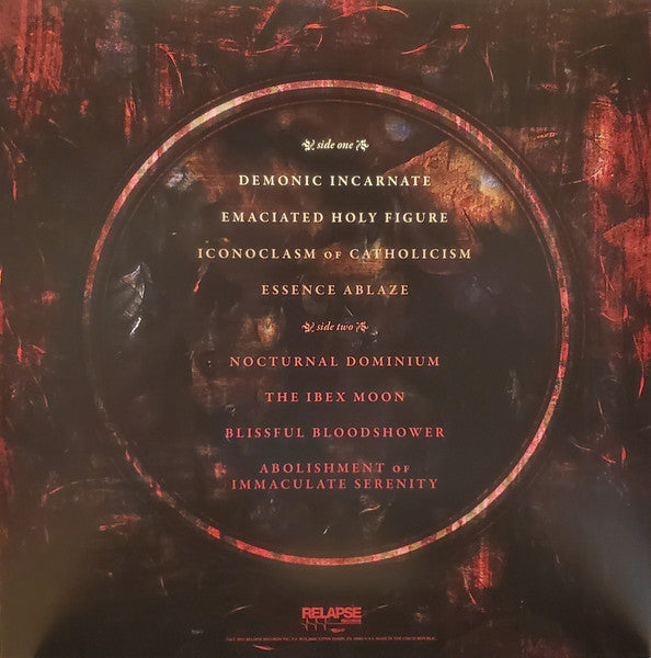 Incantation : Mortal Throne Of Nazarene (LP, Album, RE, Red)