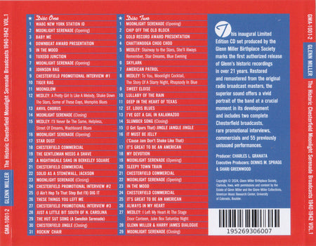 Glenn Miller : Limited Edition Volume 1: The Historic Chesterfield Moonlight Serenade Broadcasts 1940-1942 (2xCD, Comp, Ltd)