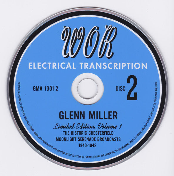Glenn Miller : Limited Edition Volume 1: The Historic Chesterfield Moonlight Serenade Broadcasts 1940-1942 (2xCD, Comp, Ltd)