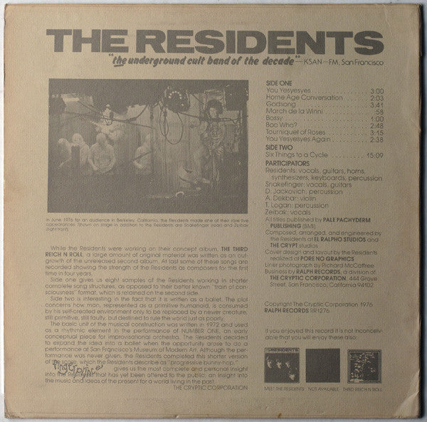 The Residents : Fingerprince (LP, Album, RP)