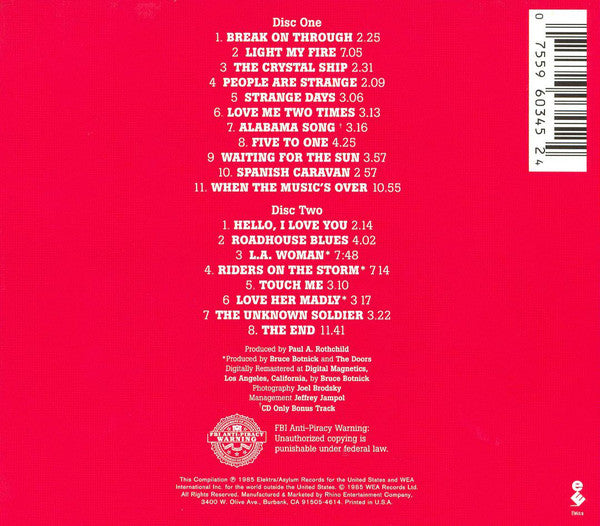 The Doors : The Best Of The Doors (2xCD, Comp, RE, RM)