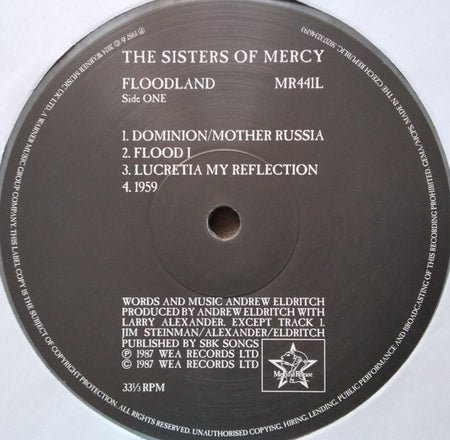 The Sisters Of Mercy : Floodland (LP, Album, Ltd, RE, RP, Gre)