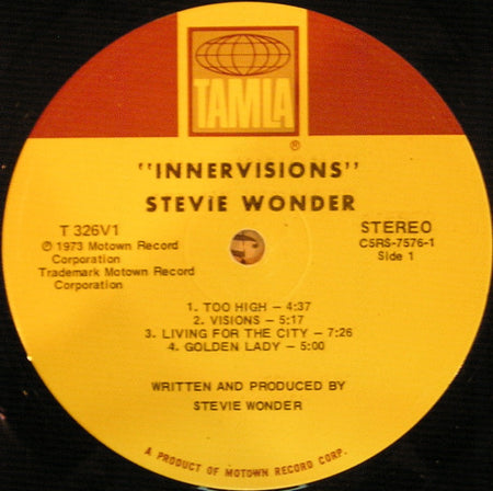 Stevie Wonder : Innervisions (LP, Album, Gat)