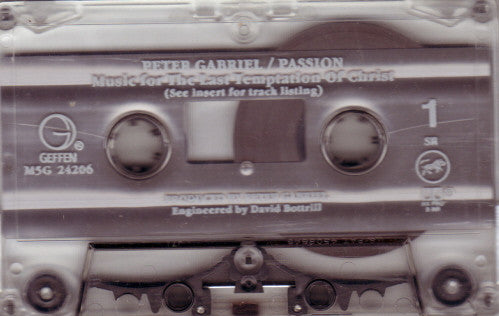 Peter Gabriel : Passion (Music For The Last Temptation Of Christ) (Cass, Album, SR,)