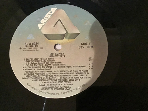 Air Supply : Greatest Hits (LP, Comp, Hau)