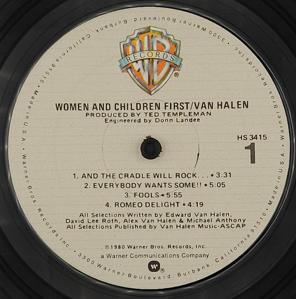 Van Halen : Women And Children First (LP, Album)
