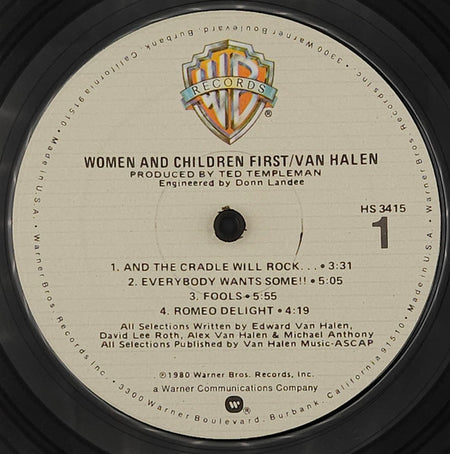 Van Halen : Women And Children First (LP, Album)