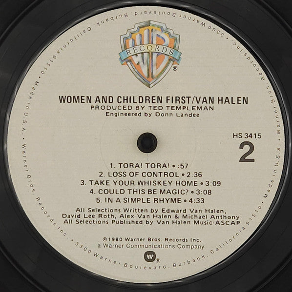 Van Halen : Women And Children First (LP, Album)