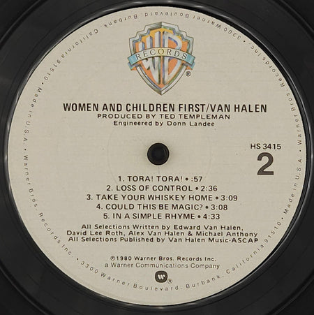 Van Halen : Women And Children First (LP, Album)