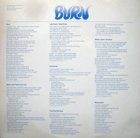 Deep Purple : Burn (LP, Album, Ter)