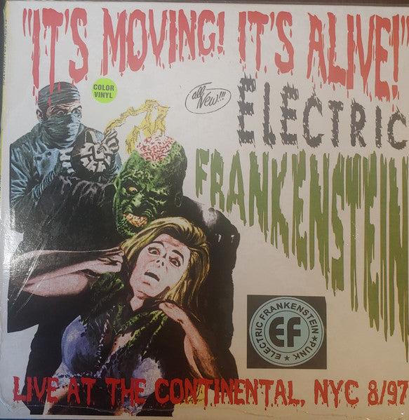 Electric Frankenstein : It's Moving! It's Alive! (LP, Album, Whi)