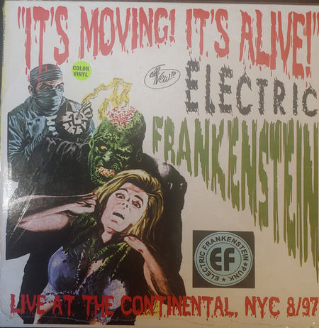 Electric Frankenstein : It's Moving! It's Alive! (LP, Album, Whi)