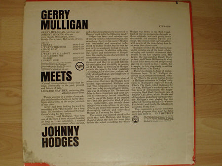 Gerry Mulligan & Johnny Hodges : Gerry Mulligan Meets Johnny Hodges (LP, RE)